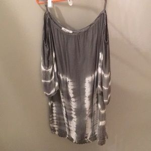 Grey off the shoulder dress